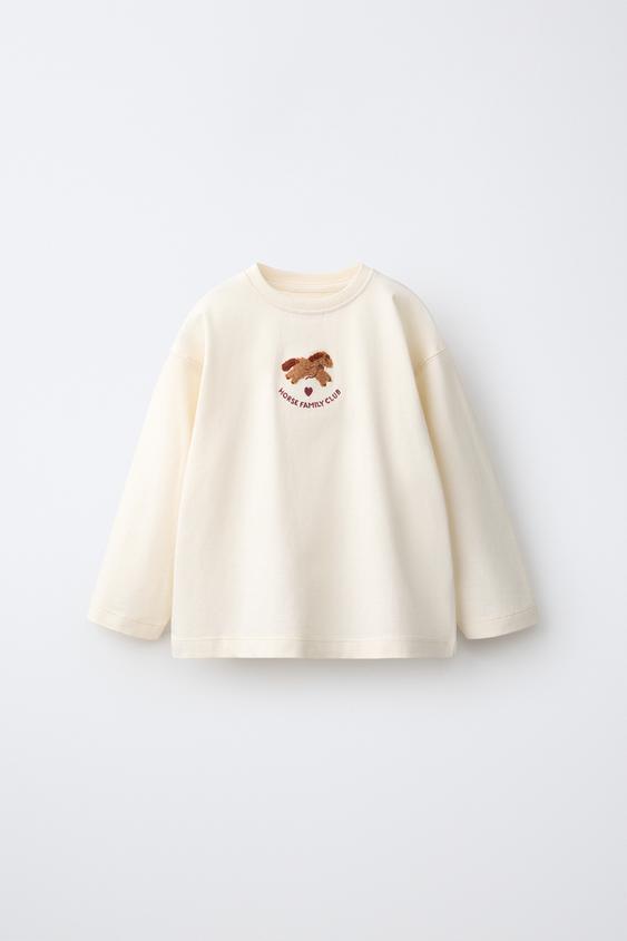 PLAYERA BORDADO RIZO - Crudo de Zara - Imagen 0