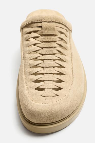 BRAIDED LEATHER CLOGS - Beige by Zara - Image 5