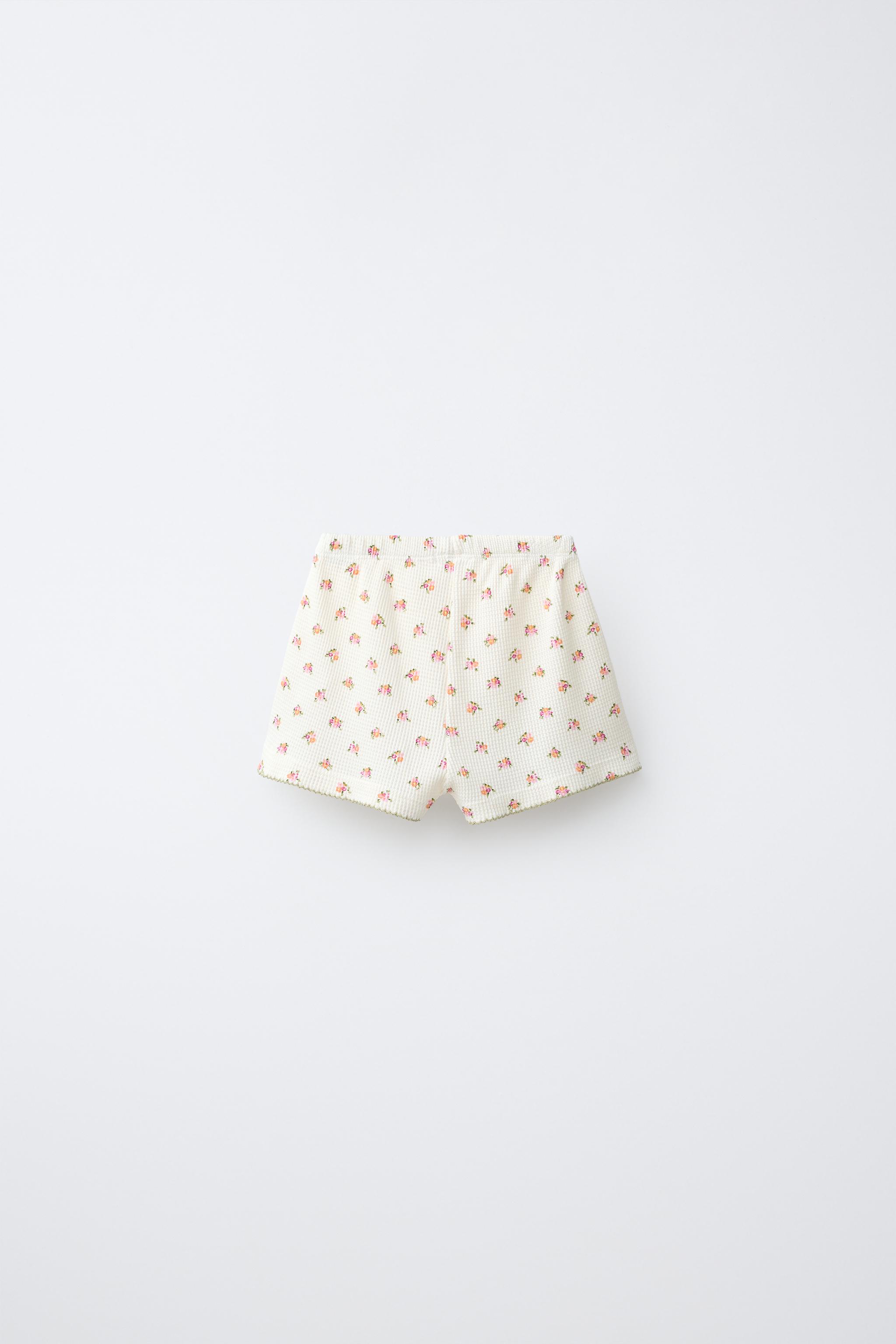 SHORT GAUFRÉ À FLEURS