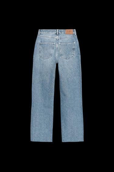 JEANS Z.09 STRAIGHT ANKLE HIGH-WAIST CROSSOVER WAIST - Indigo by Zara