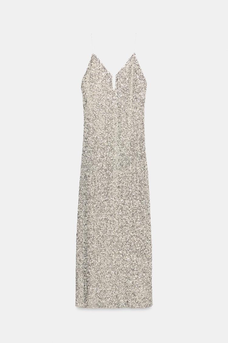 Vestido midi con lentejuelas de la colección ZW 6