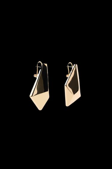 MAXI PENDIENTES GEOMÉTRICOS - Dorado de Zara