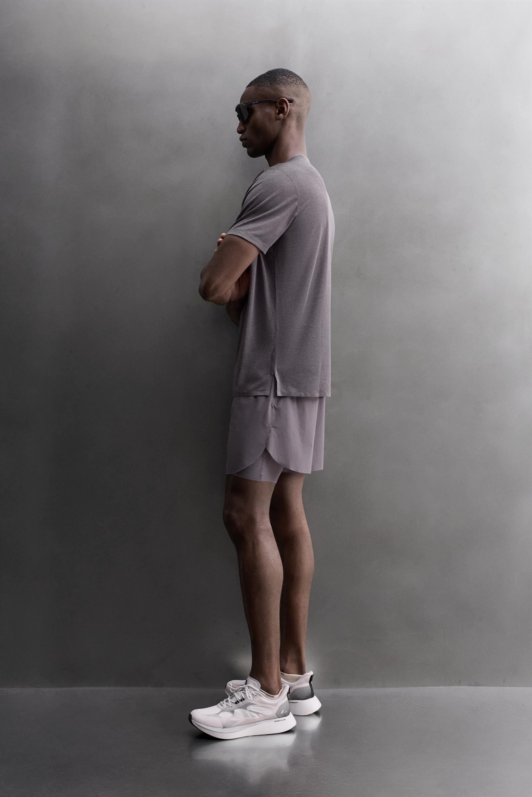 Мужские футболки Zara LIGHTWEIGHT STRUCTURED RUNNING T-SHIRT — фото 4
