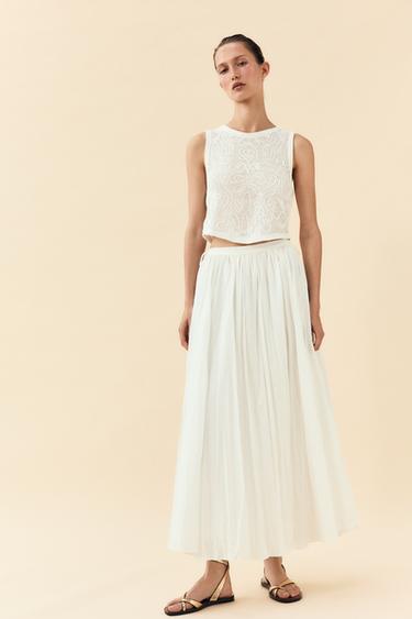 EMBROIDERED TOP - White by Zara - Image 0