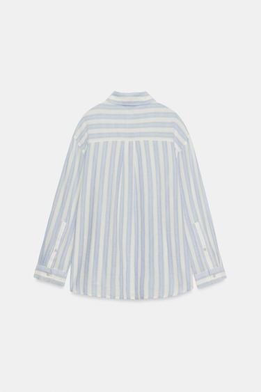 CHEMISE VOLUME À RAYURES - rayures de Zara - Image 8