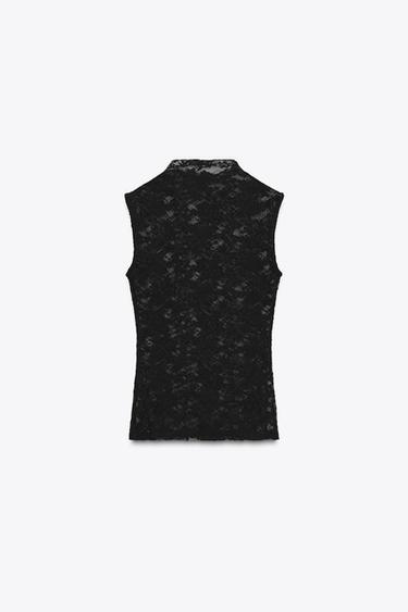 LACE TOP - Black by Zara - Image 5
