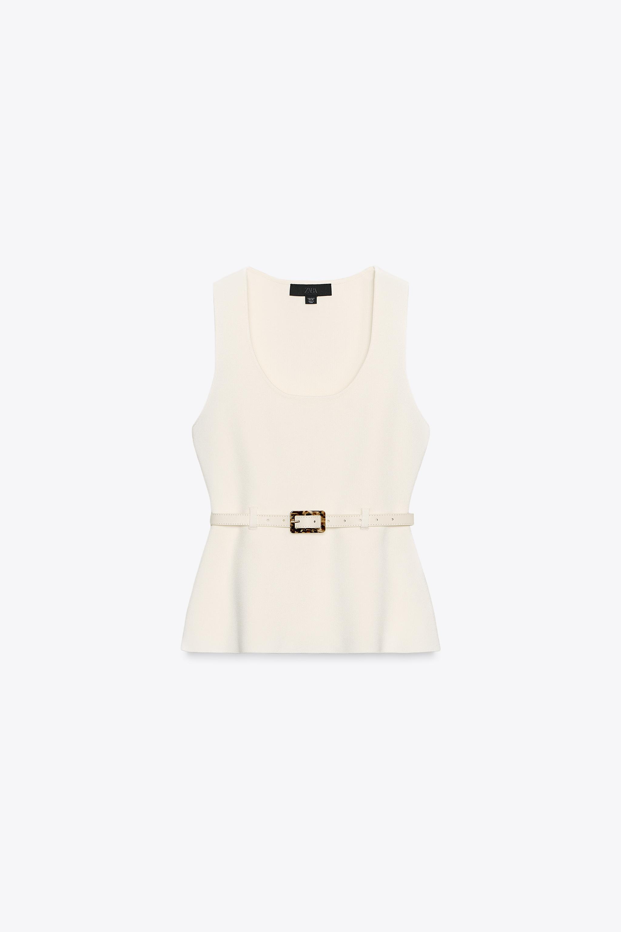 KNIT BELTED TOP