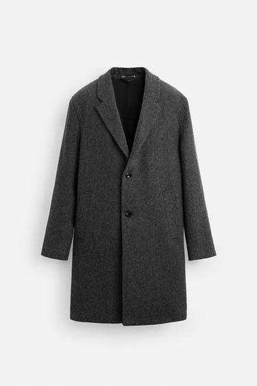 Zara 100% WOOL COAT - Gray