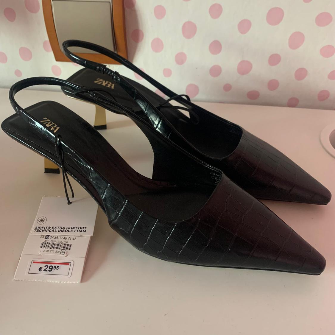 SLINGBACK SHOES WITH METAL HEEL