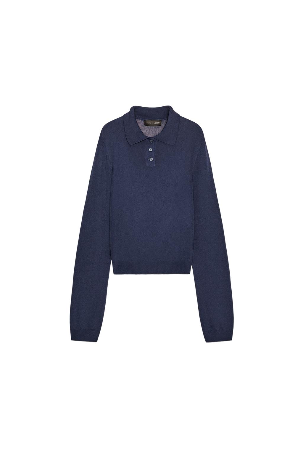 PLAIN KNIT POLO SHIRT - image 3