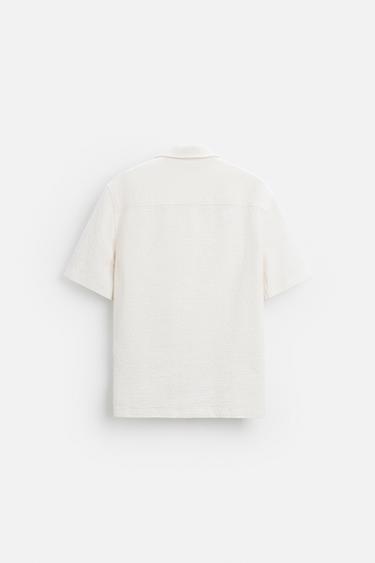 CHEMISE À TEXTURE - Écru de Zara - Image 6