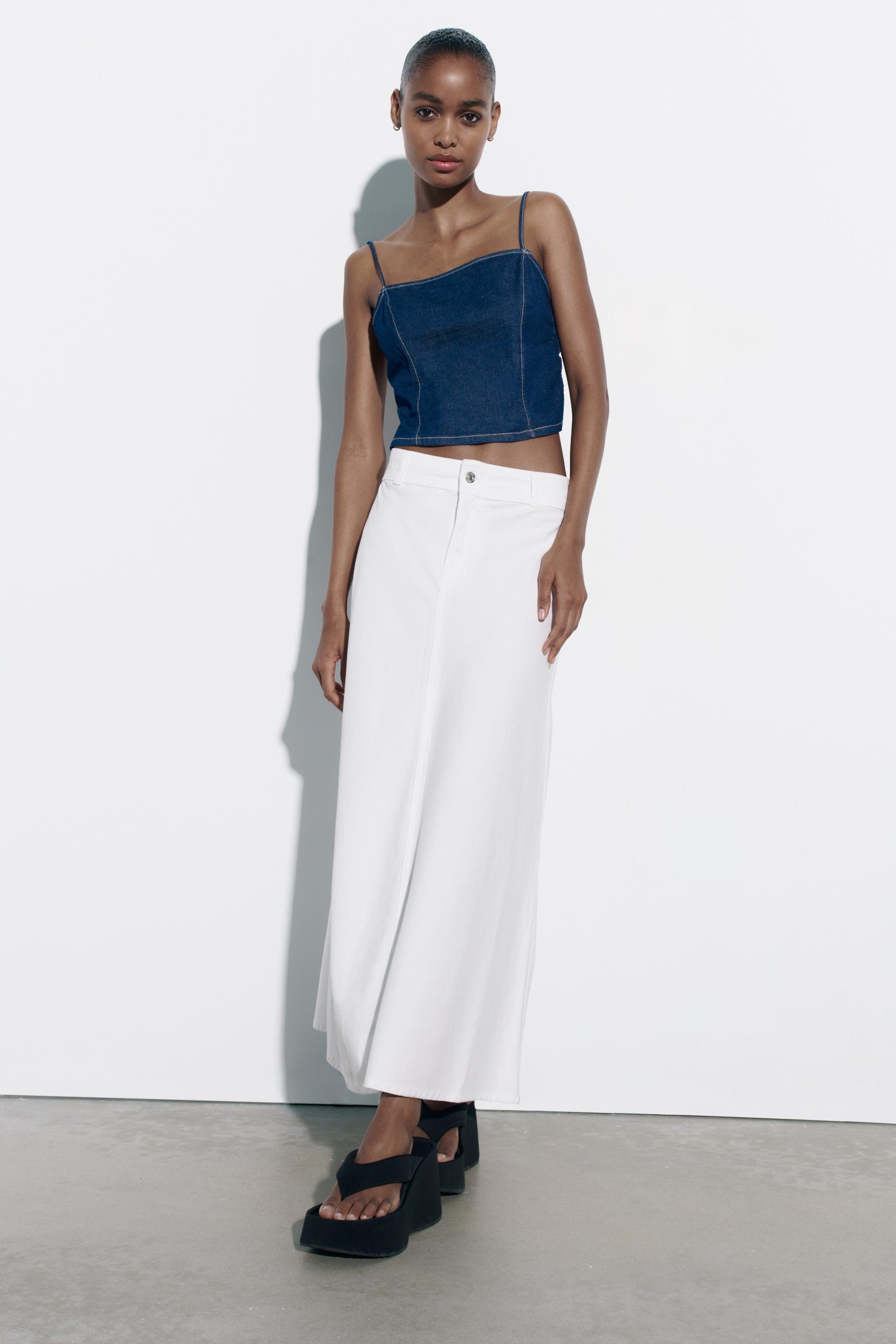 Zara blue hotsell maxi skirt