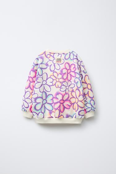 SWEAT FLEURS GRAFFITI - Écru de Zara - Image 1