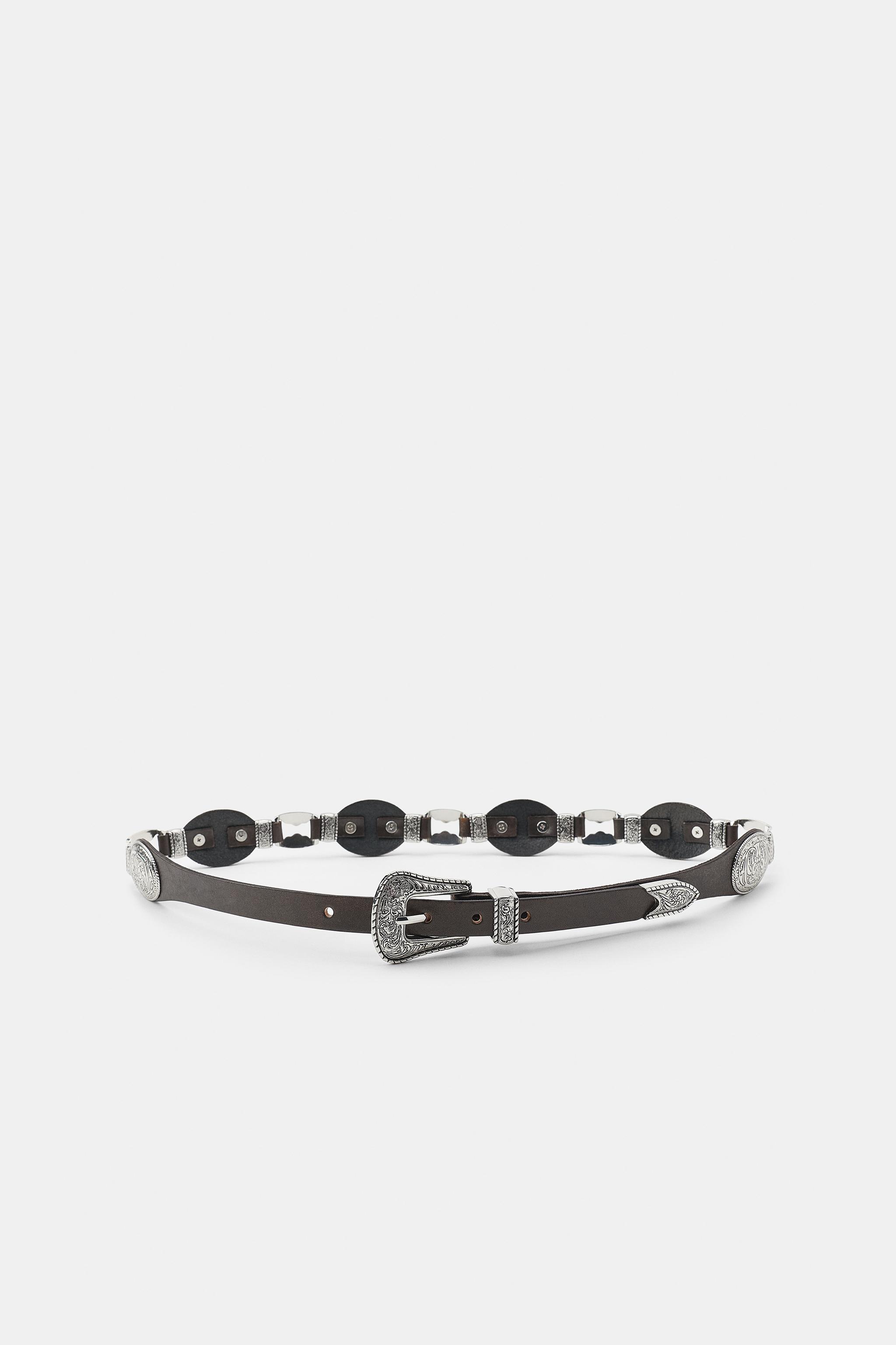 100% LEATHER COMBINATION PLATE BELT