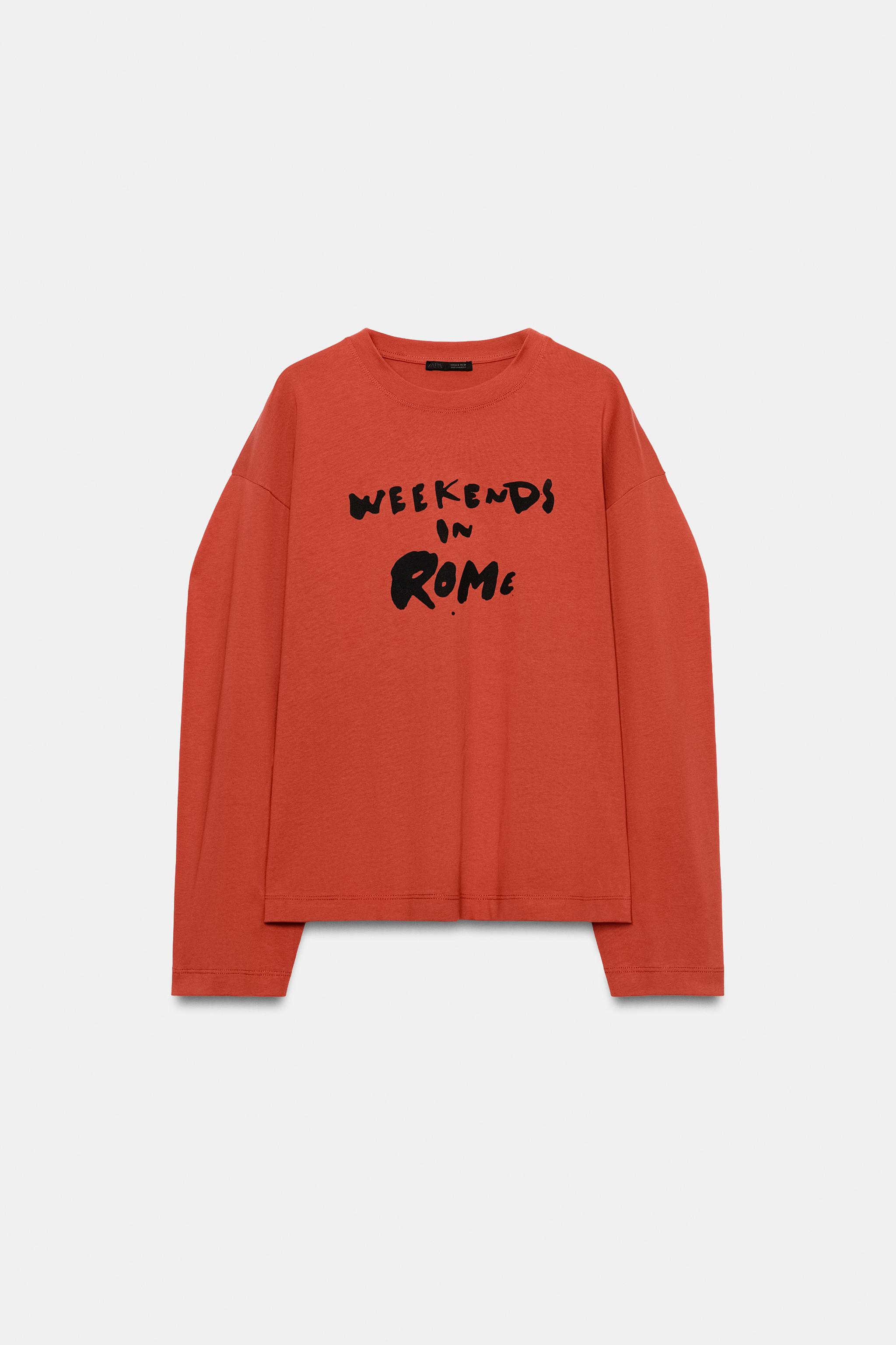 Zara ROMA YAZILI T-SHIRT görsel 4