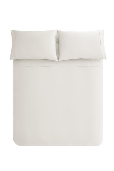 PERCALE DUVET COVER (300 THREAD COUNT) - White by Zara