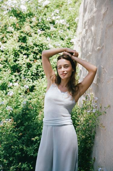 TOP HILO METALIZADO - Plata de Zara