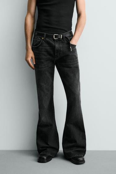 Zara FLARE FIT JEANS - Charcoal