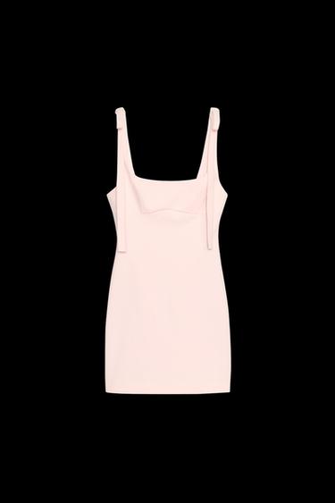 KURZES KLEID MIT SCHLEIFEN - Pastellrosa von Zara - Bild 0