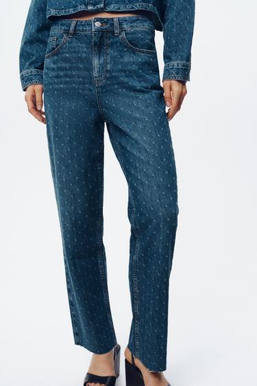 JEAN Z1975 DROIT TAILLE HAUTE LONGUEUR 7/8 - Bleu moyen de Zara - Image 1