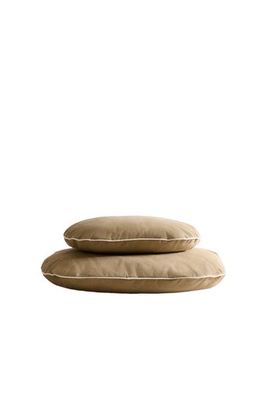 ALMOFADA OVAL COM PIPING PARA ANIMAIS DE ESTIMAÇÃO - Bege da Zara