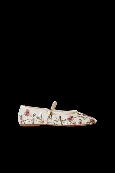 BAILARINA BORDADOS - Blanco Crudo de Zara - Imagen 0