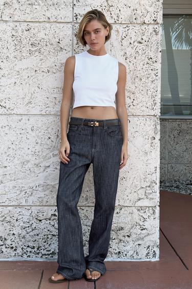 COTTON CROP TOP - White by Zara