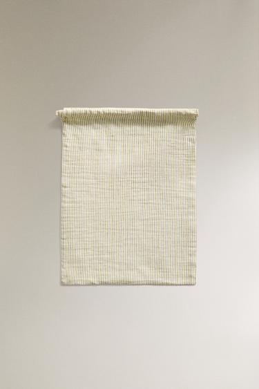 SAC DE RANGEMENT POUR VÊTEMENTS D'ENFANTS GAZE RAYURES - Vert de Zara - Image 3