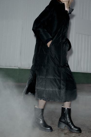 WATER REPELLENT LEATHER ANKLE BOOTS - Black by Zara