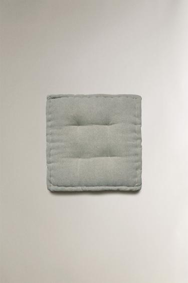 COUSSIN D'ASSISE SURPIQÛRES - Bleu chiné de Zara - Image 3