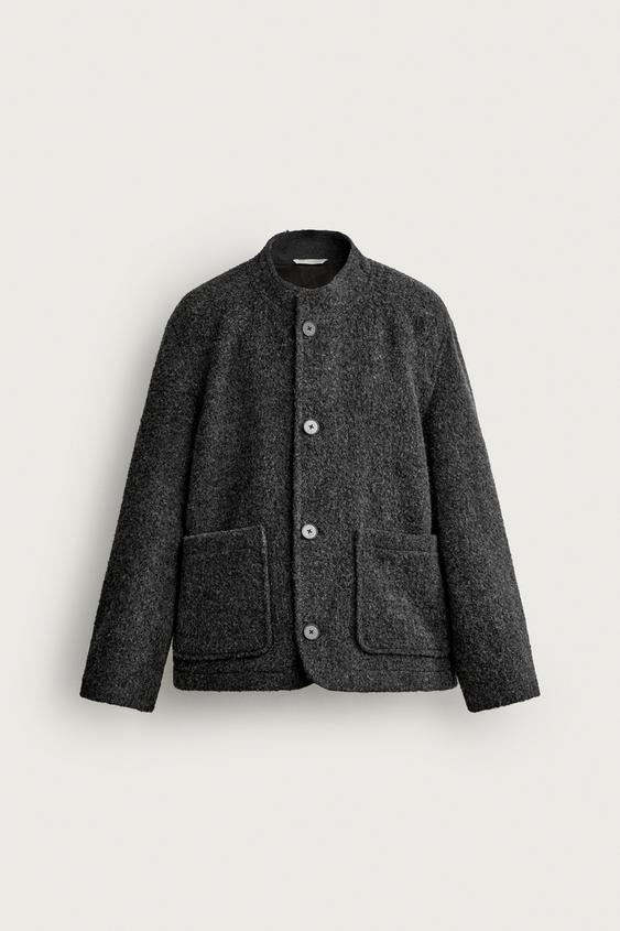 TEXTURED RELAXED FIT JACKET - Grey by Zara - Image 0