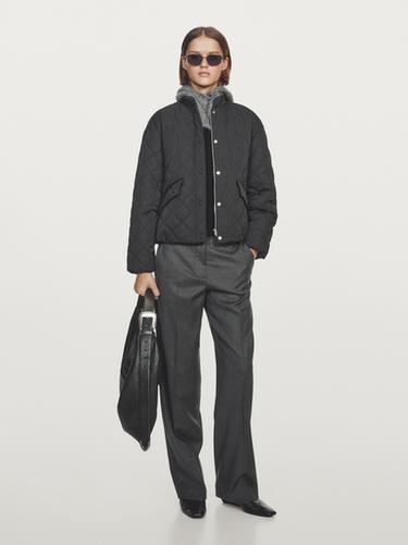 Chaqueta corta bomber acolchada water repellent - Negro de Zara