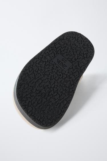 CLOGS AUS VELOURSLEDER - Gebrochenes Weiß von Zara
