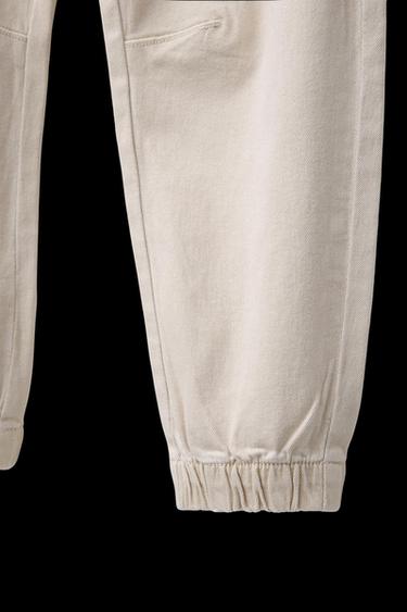 SUPER STRETCH JOGGERS - Ecru by Zara