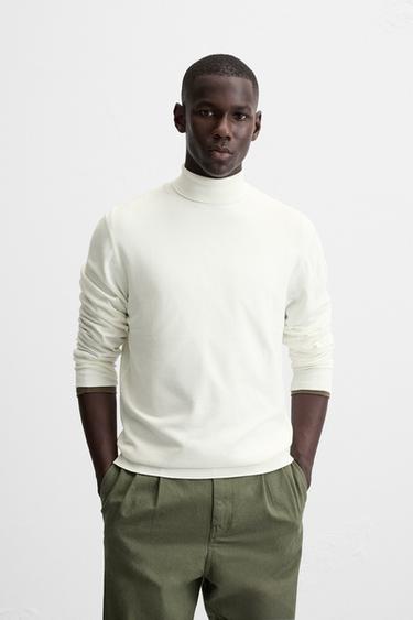 JERSEY MEZCLA VISCOSA - Blanco roto de Zara