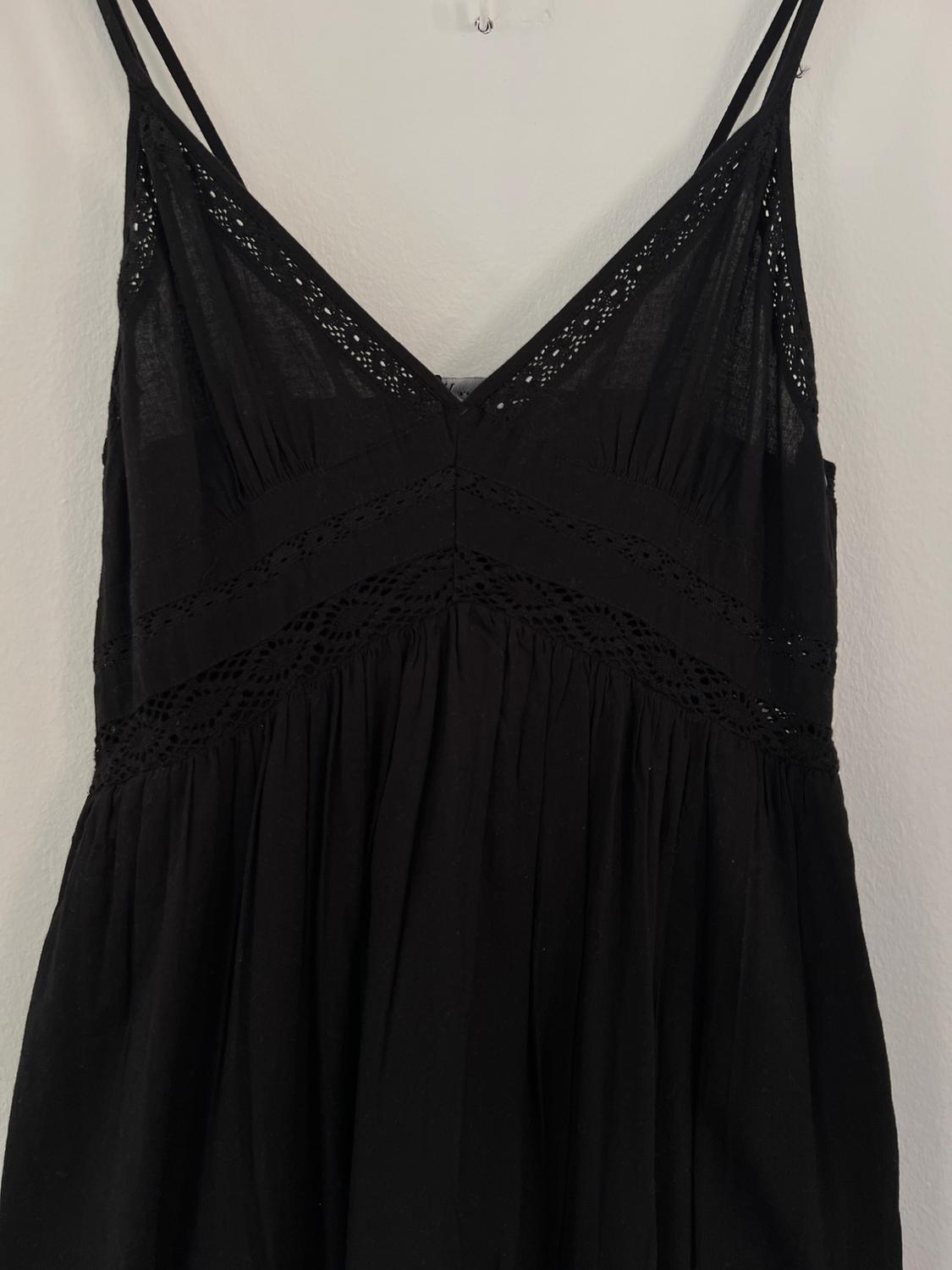 MIDI DRESS WITH LACE TRIM - Image 2
