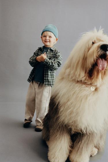 Zara 吊襠長褲 - 淺米色