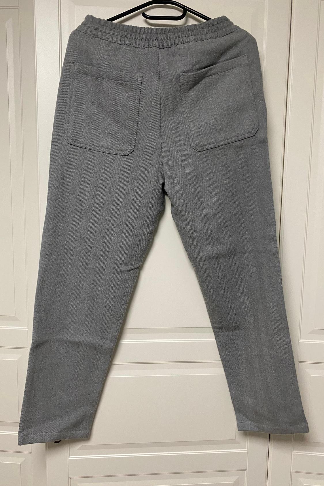 RELAXED FIT HERRINGBONE TROUSERS - Image 3
