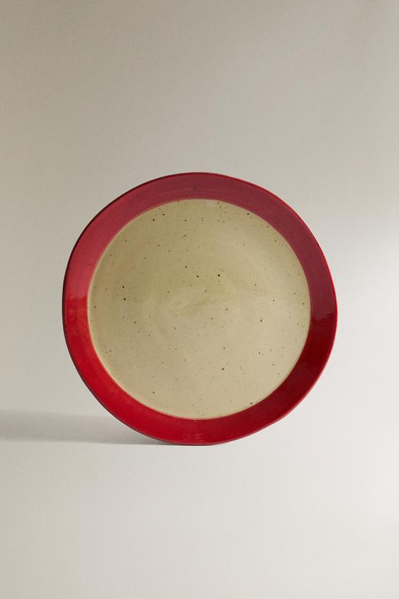 ASSIETTE PLATE GRÈS FILET - Rouge de Zara - Image 0