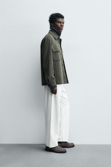 SURCHEMISE STRUCTURÉE CONFORT - Vert foncé de Zara - Image 3