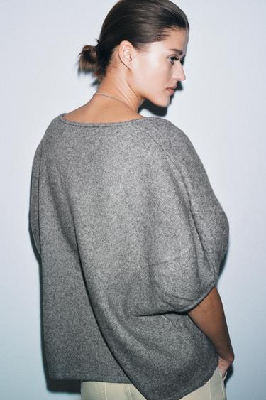 PULL EN MAILLE AMPLE - Gris de Zara - Image 2