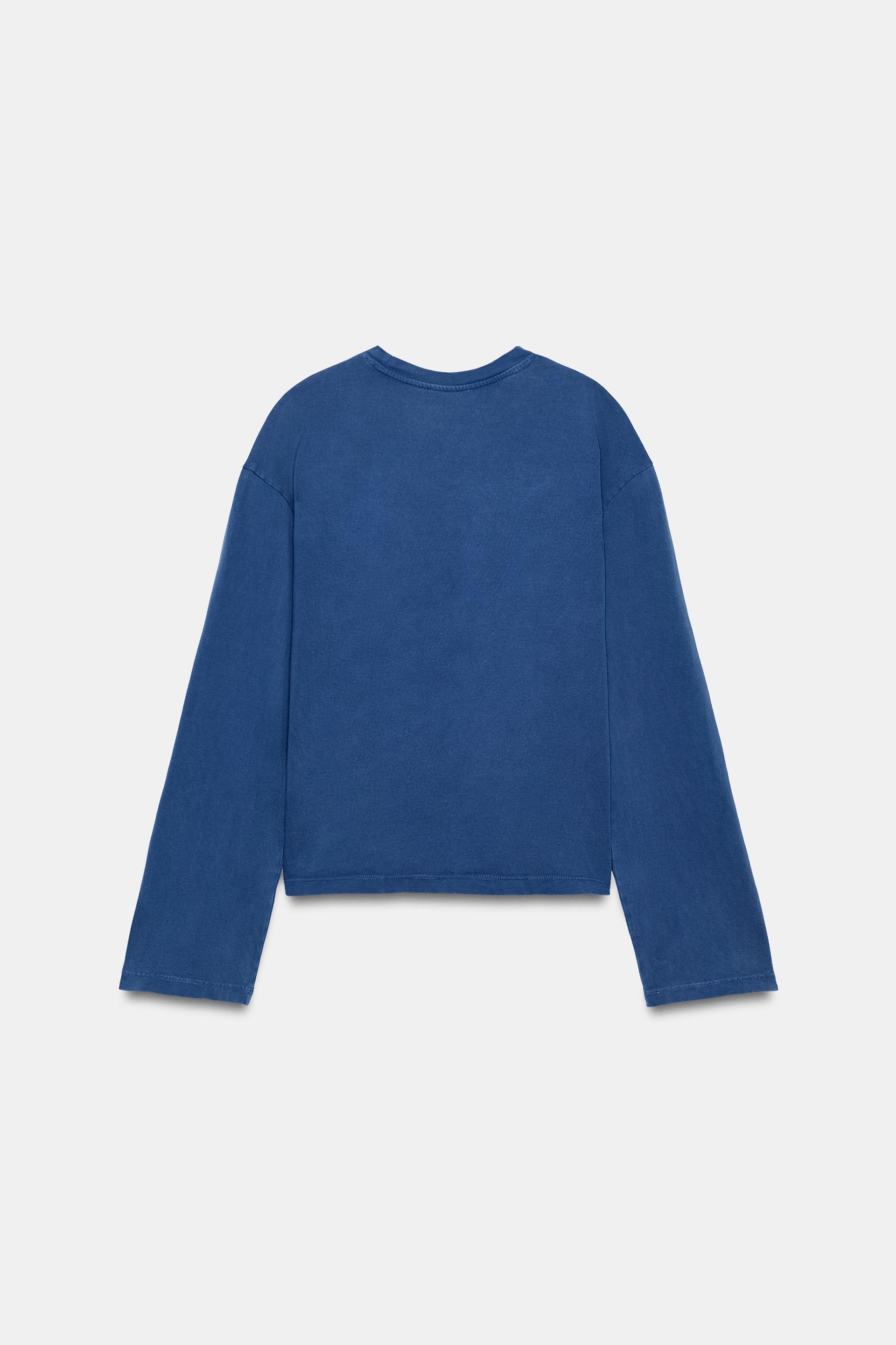 WASHED EFFECT TEXT T-SHIRT thumbnail 7