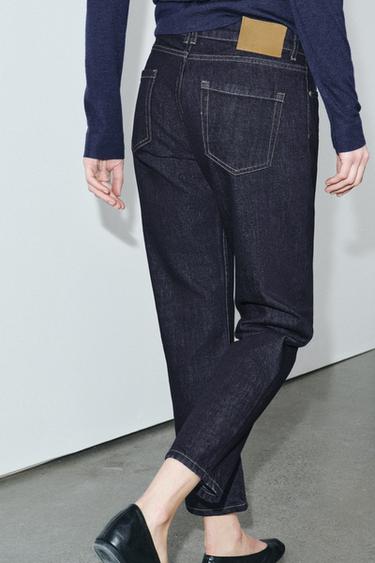 Zara ZW COLLECTION MID-RISE CIGARETTE JEANS - Blue