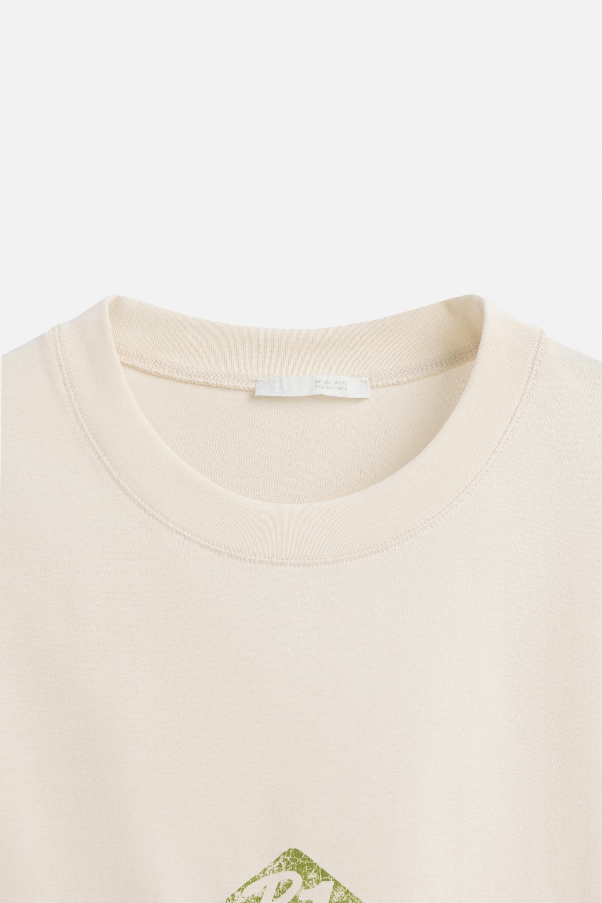 【ZARA】コントラストトリムTシャツ エクリュ | 0962/465/712 ZARA】コントラストトリムTシャツ エクリュ | 0962/465/712