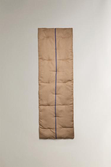 STRIPED LINEN AND COTTON TOPPER - Light beige by Zara