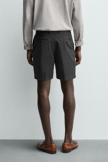 REGULAR FIT CHINO BERMUDA SHORTS - Navy blue by Zara - Image 2