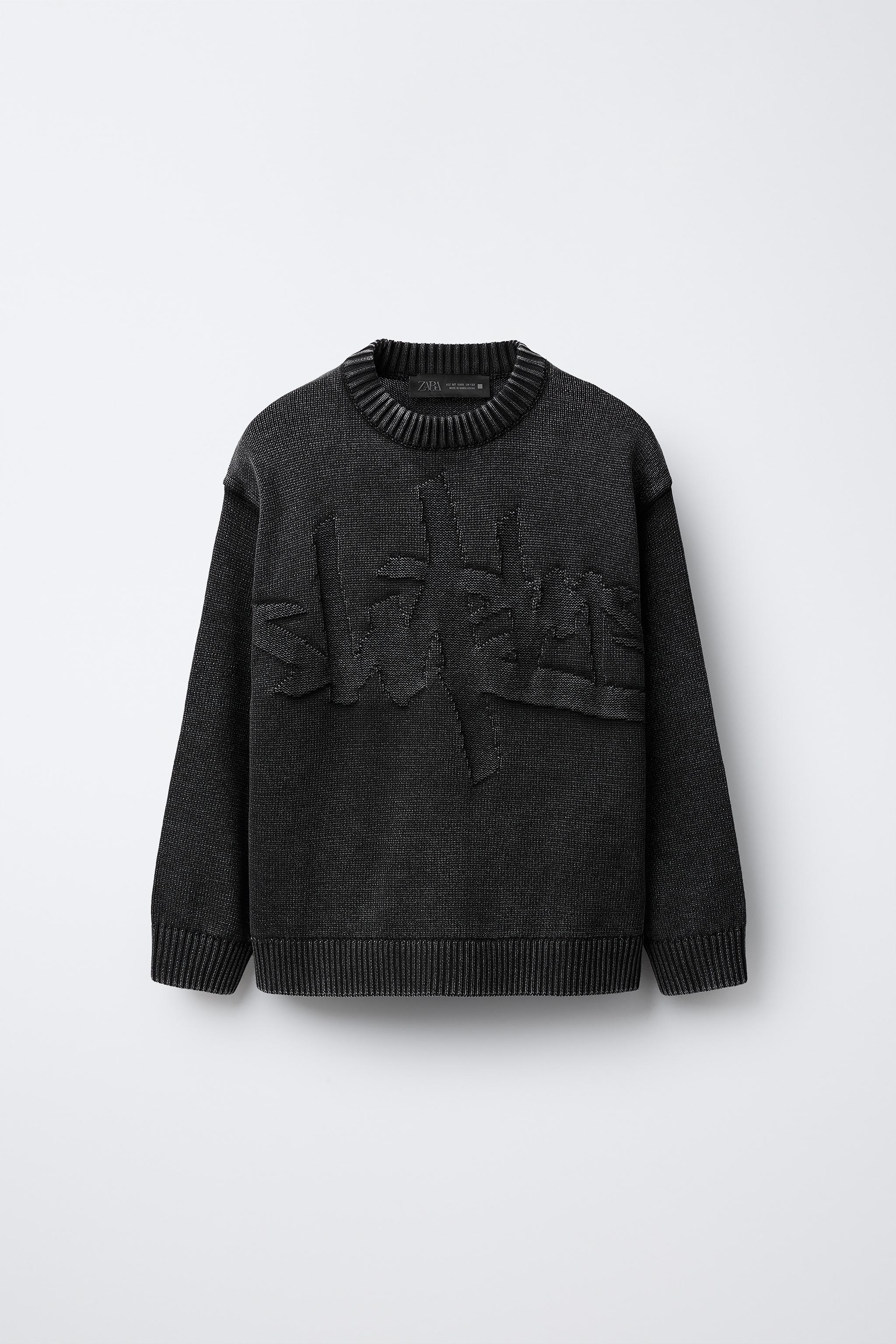 ACID WASH KNIT SWEATER