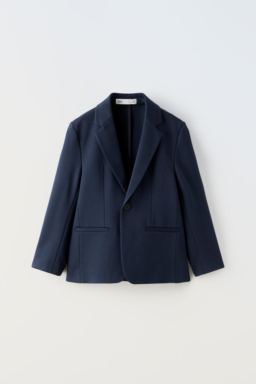 Blazer Veludo Azul Marinho Zara