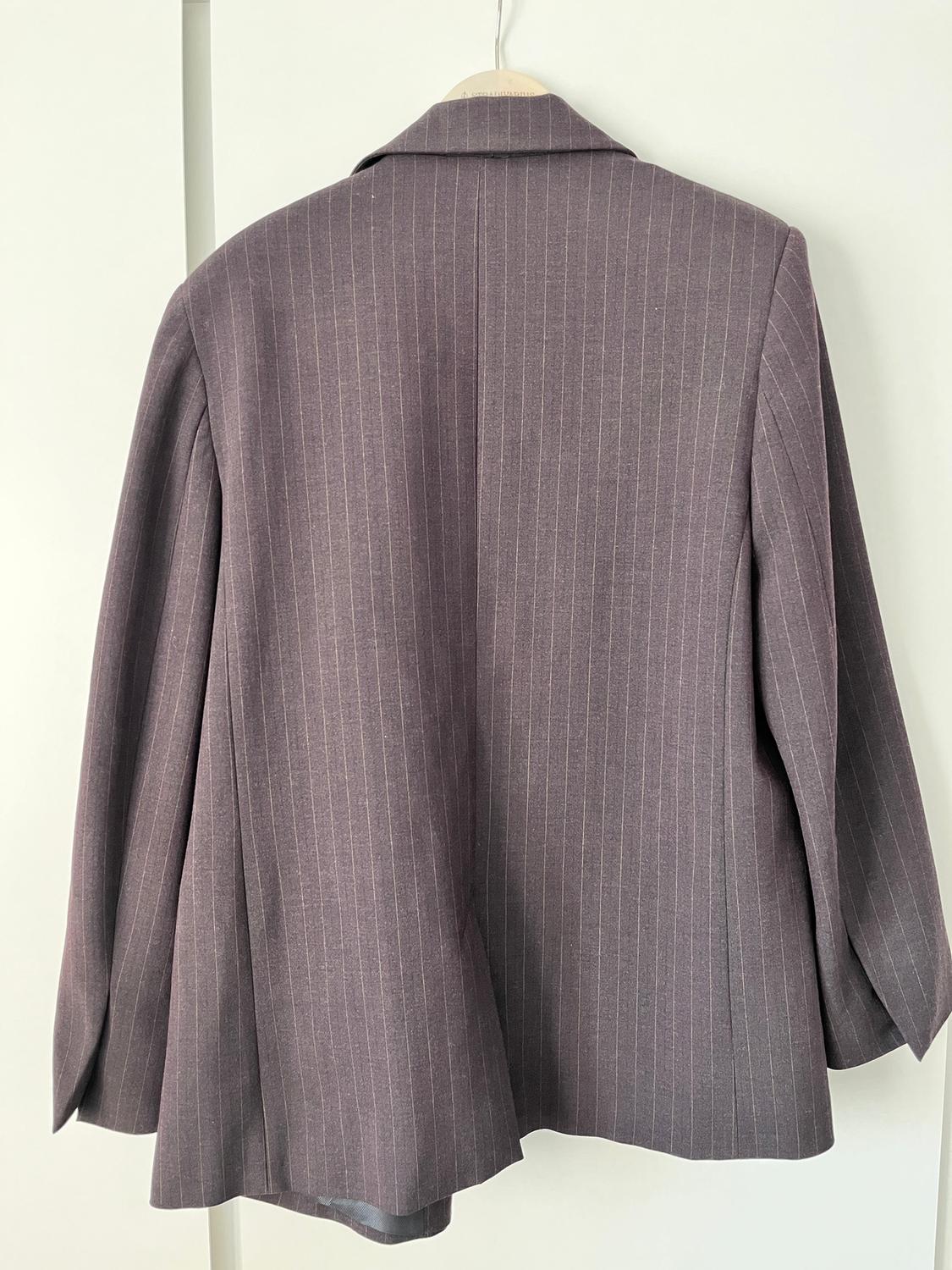 OVERSIZED DOUBLE-BREASTED PINSTRIPE BLAZER - Image 3