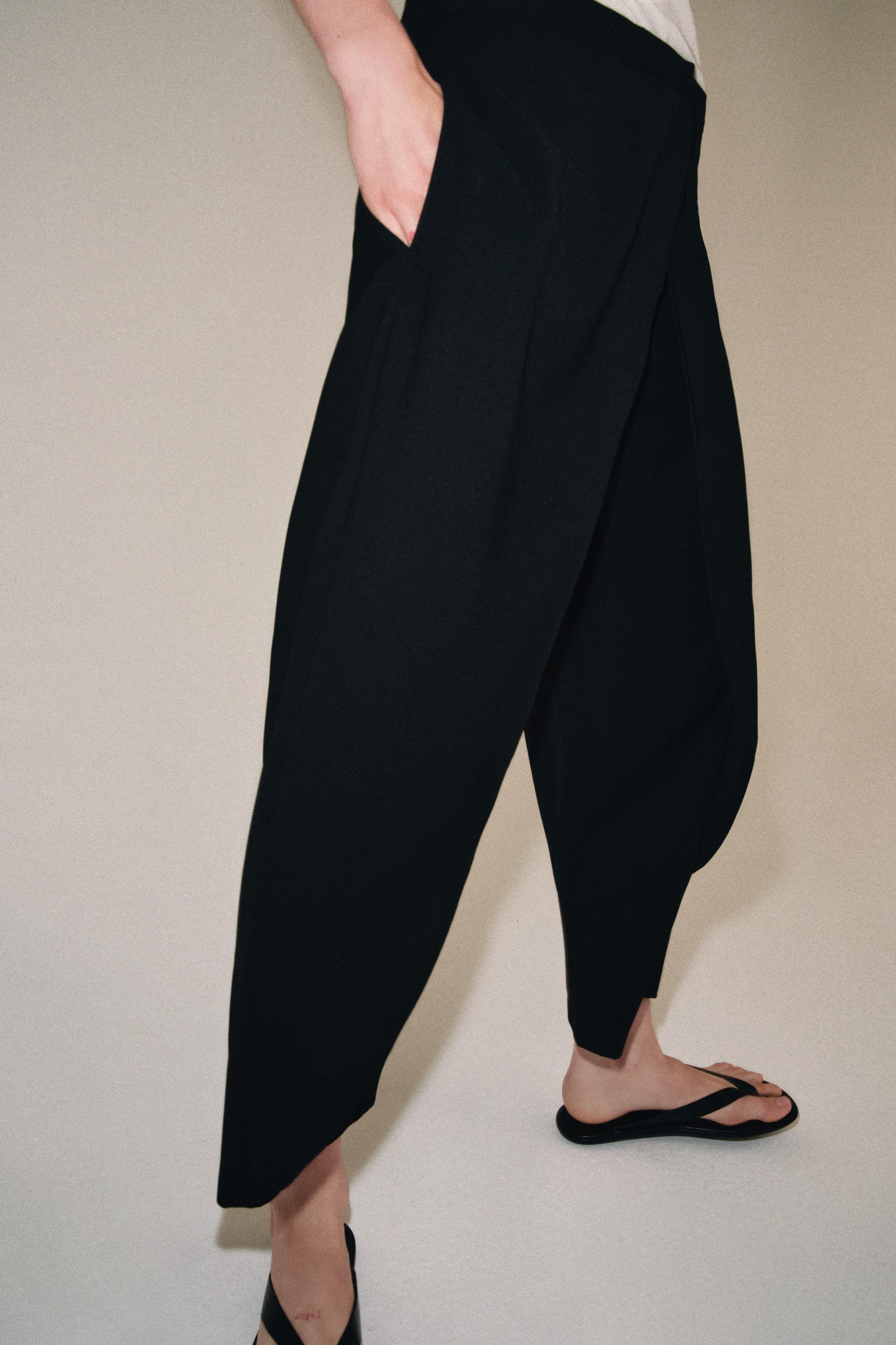 Zara ZW COLLECTION ÖN PİLİLİ PANTOLON görsel 4